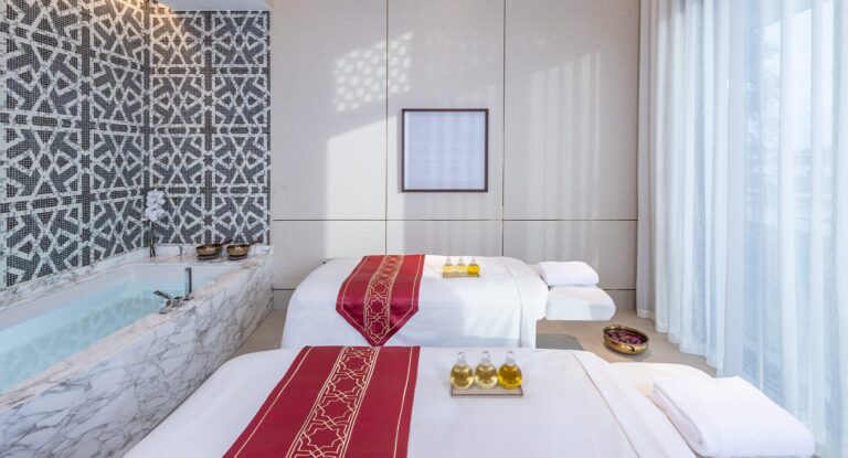Spa couples' suite, Anantara Mina Al Arab Ras Al Khaimah Resort