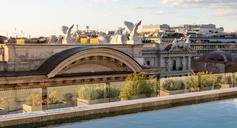 The Rooftop Terrace, Baths of Diocletian View, Anantara Palazzo Naiadi Rome Hotel