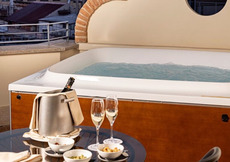 A Terrace Suite with Jacuzzi, Anantara Palazzo Naiadi Rome Hotel