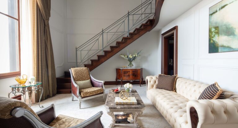 A Grand Duplex, the Staircase, Anantara Palazzo Naiadi Rome Hotel