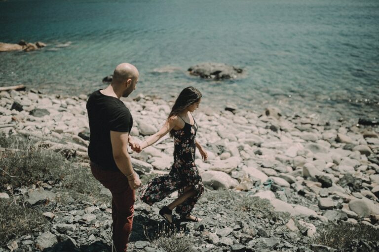 Walking down through the trees to the beach — Mandeep and Rita, Cinque Terre, Andrea & Federica