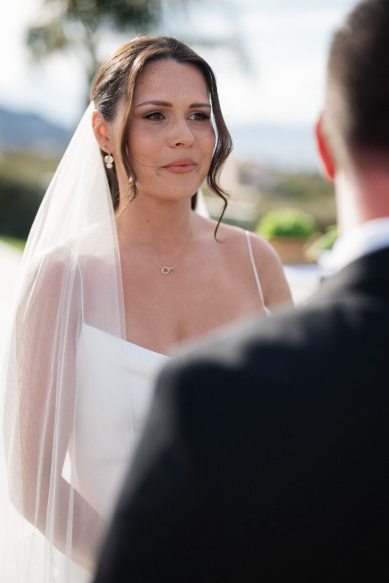 Beth and Josh, exchanging vows above Rethymno, Andreas Markakis Photography