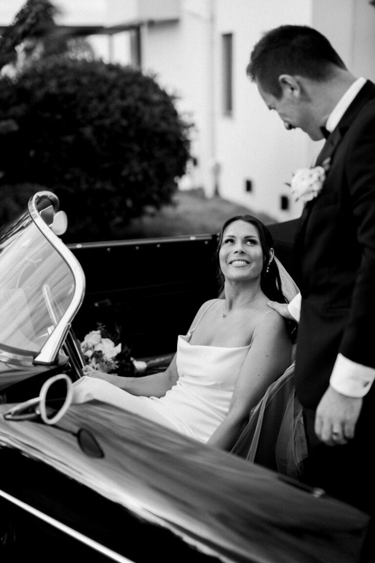 Into the vintage convertible, black and white, Andreas Markakis Photography
