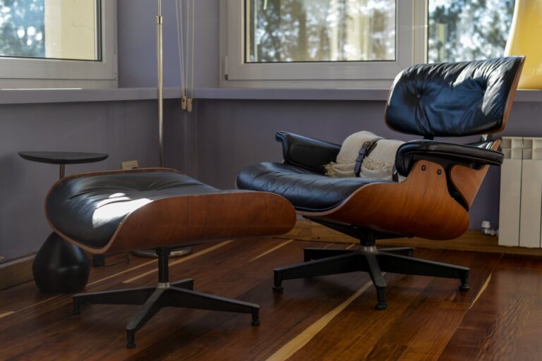 Leather lounge chair beside a window, Antucura Wine Estate