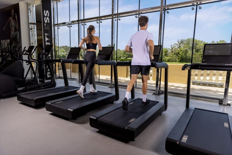 The gym with floor-to-ceiling windows, Arjaan by Rotana Dubai Media City
