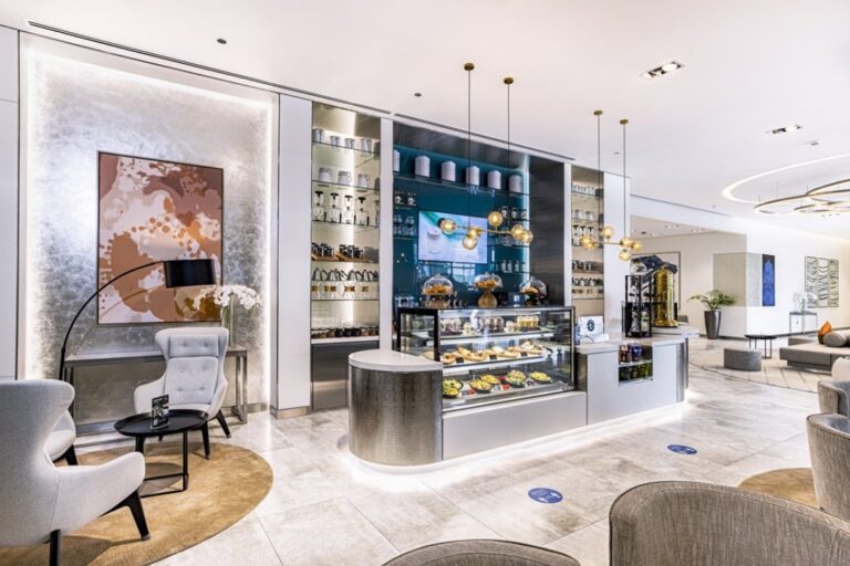 The Cilantro Cafe counter and seating, Arjaan by Rotana Dubai Media City