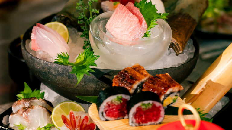 A sashimi platter, one of the signature dishes, Armani Hotel Dubai
