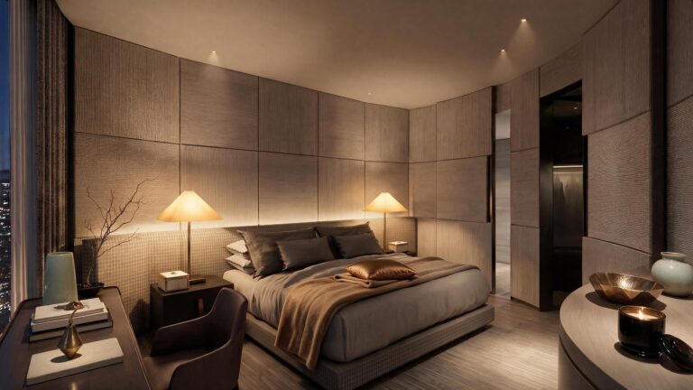 A suite bedroom, Armani Hotel Dubai