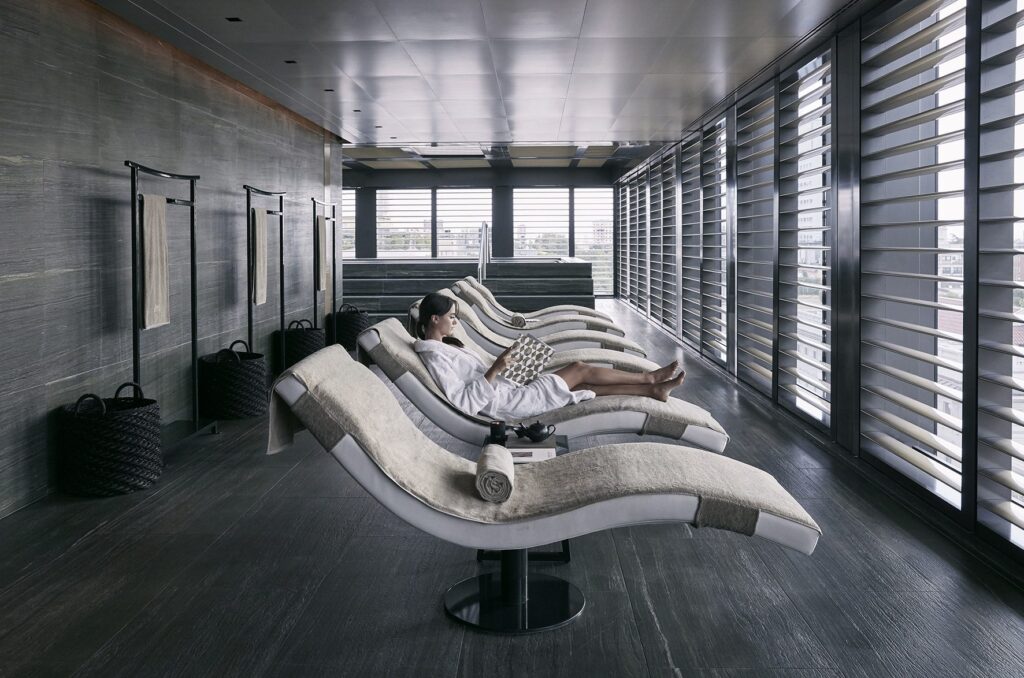 The relaxation area of the Armani/SPA, Armani Hotel Dubai