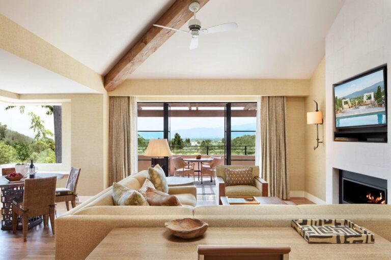 The living room of a Private Champagne Maison, Auberge du Soleil
