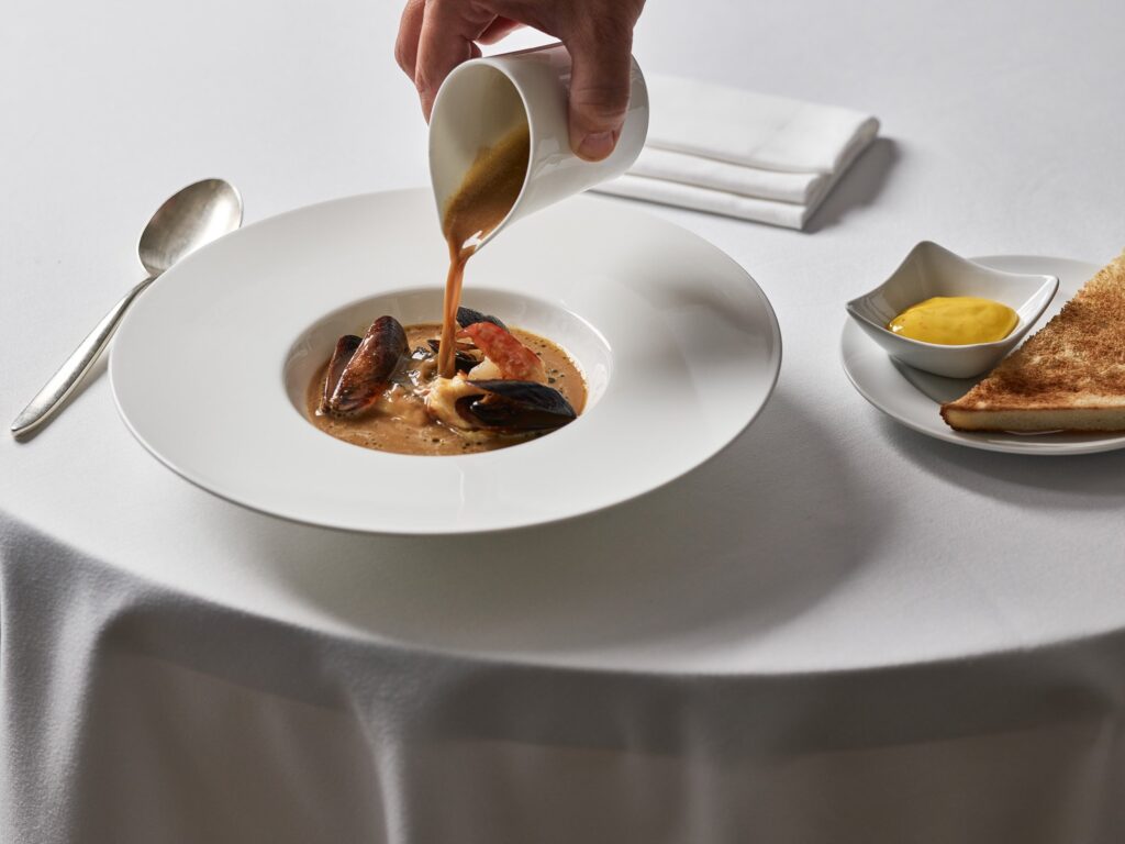 A plated dish from the restaurant, Augustine Hotel, Prague