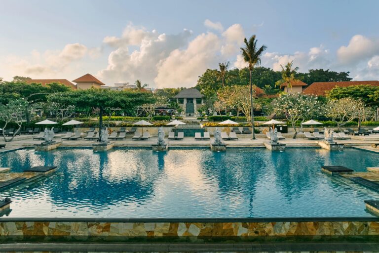 Pools and gardens at the resort, Ayana Estate Bali
