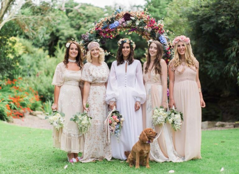 A bridal party on the lawn, Ballinacurra House