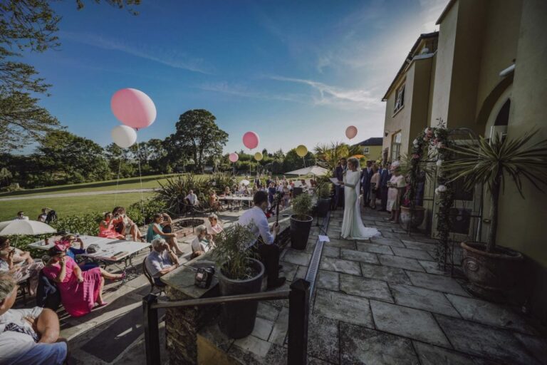 A terrace reception in front of the house, Ballinacurra House