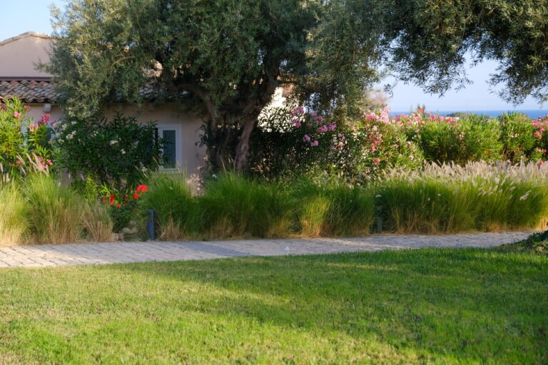 Flowering garden borders and lawn, Ballium Luxury Relais