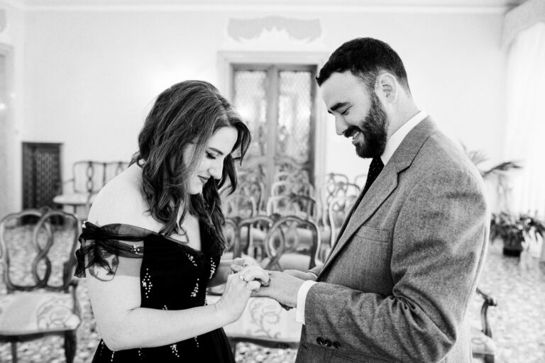 The ring at a civil ceremony at Palazzo Cavalli, Venice, Barbara Zanon Photography