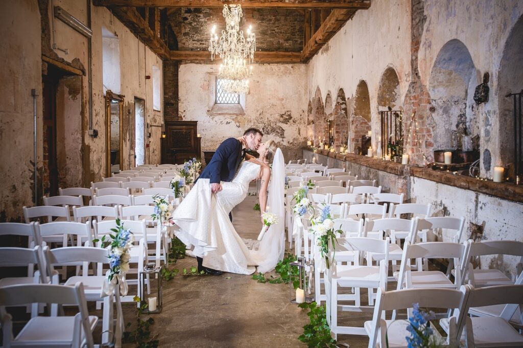 Three settings for different wedding sizes