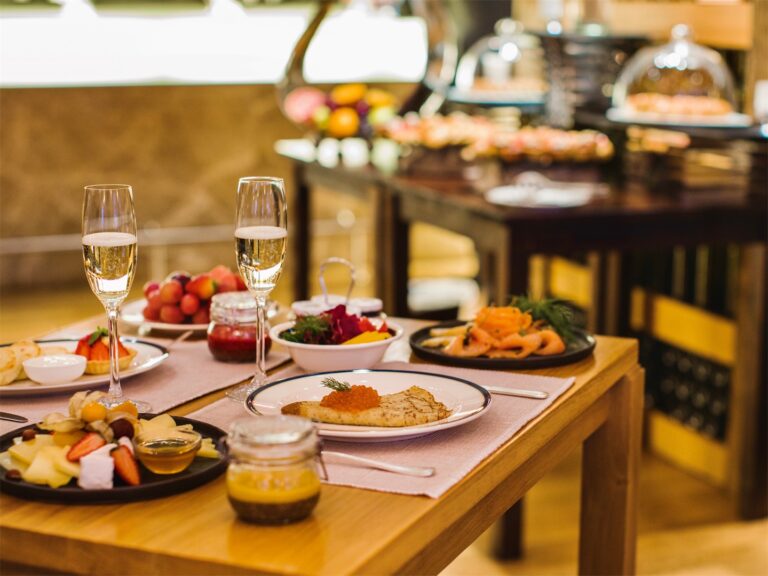 A buffet breakfast spread, Belmond Grand Hotel Europe