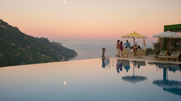 La Piscina infinity pool at sunset, Belmond Hotel Caruso