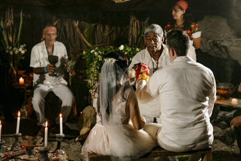 Mayan ceremony with a shaman, candles and copal, held in a cave, Better Together Mexico