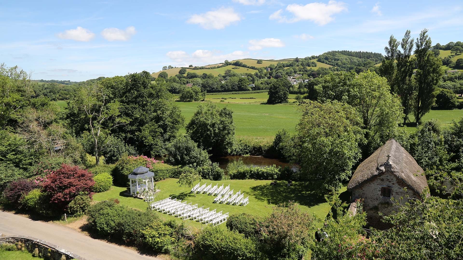 A Ceremony on the Gazebo Lawn, Bickleigh Castle