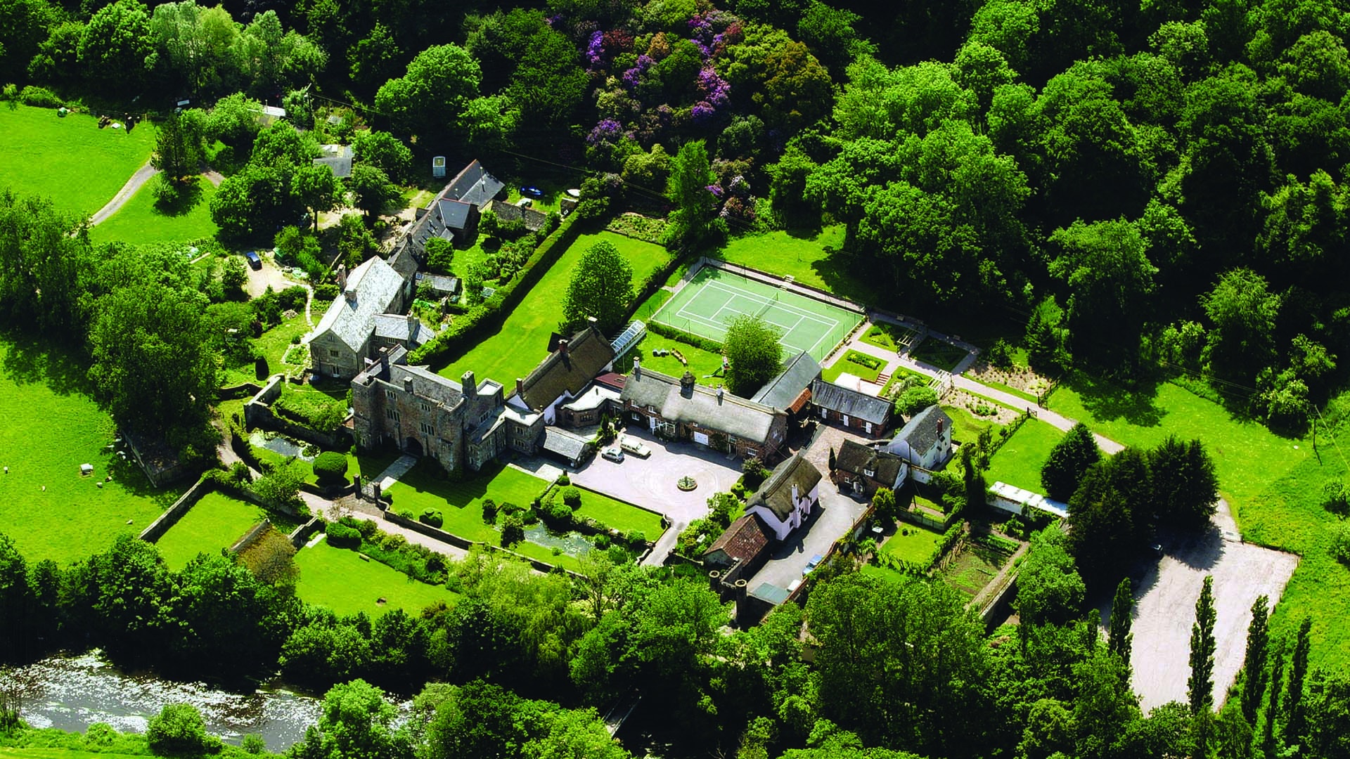 Bickleigh Castle from the Air, Bickleigh Castle