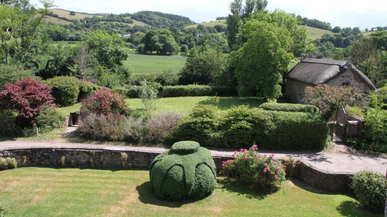 Gardens and the Devon Hills, Bickleigh Castle