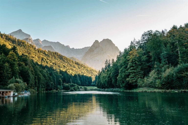 An alpine lake in Bavaria framed by forest and mountains, Bilingual Celebrant in Europe