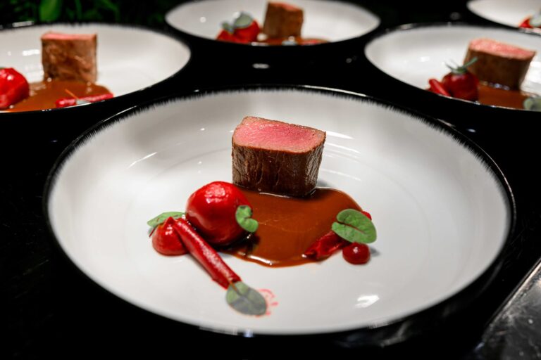 Beef main course, Bled Rose Hotel