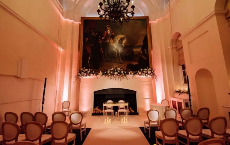 A room arranged for a civil ceremony, Blenheim Palace