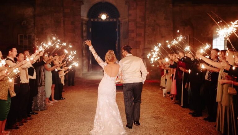 A sparkler send-off through the State Rooms, Blenheim Palace