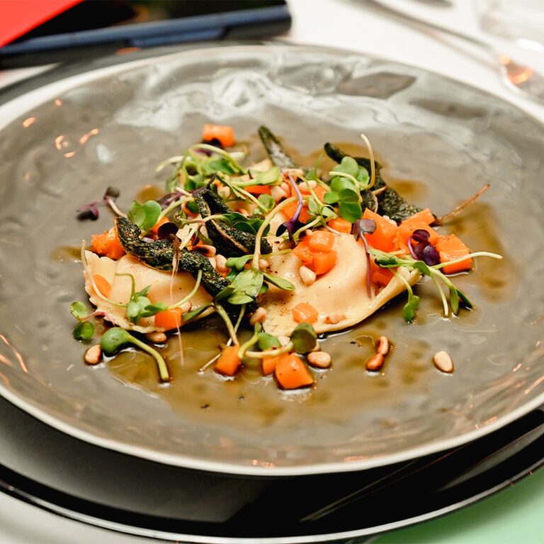A dish from the Kostelijk Restaurant, Bona Dea Private Estate
