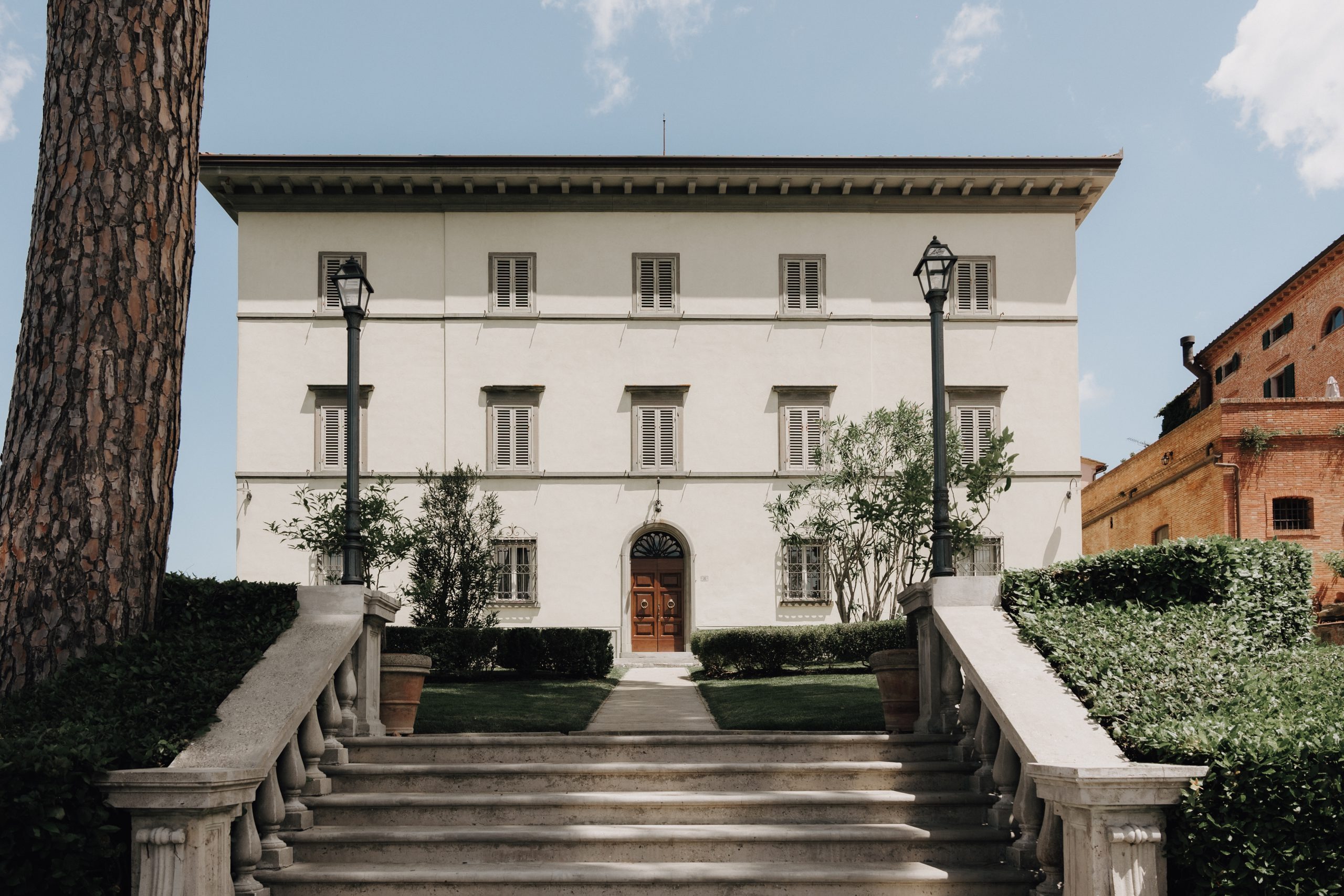 The facade of Villa Lorenzelli, dating from the 17th century, Borgo Bucciano