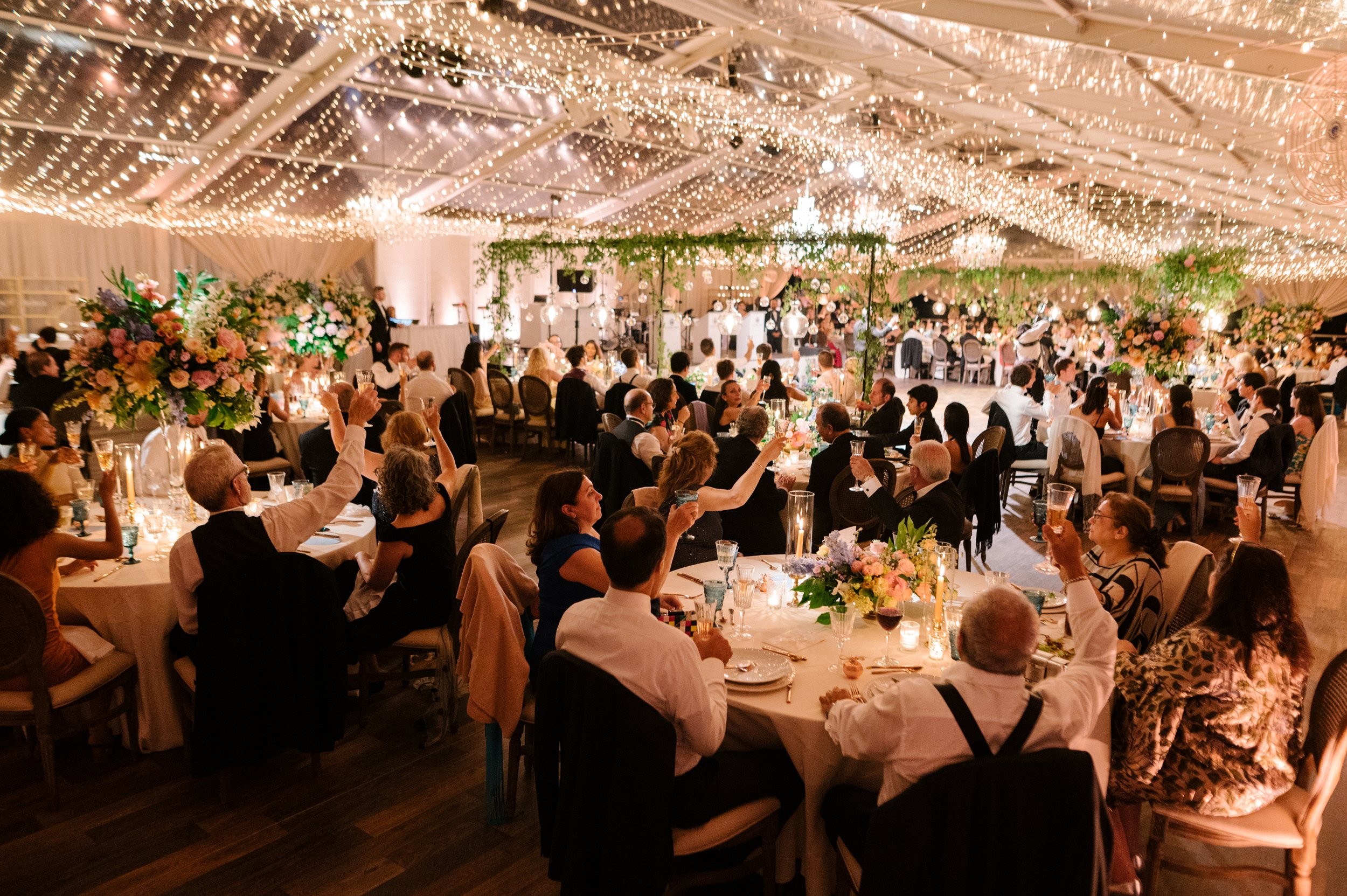Dinner under a lit tent, Newport, Brilliant Event Planning