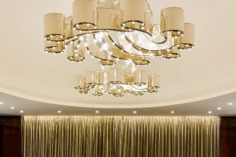 Silver chandeliers