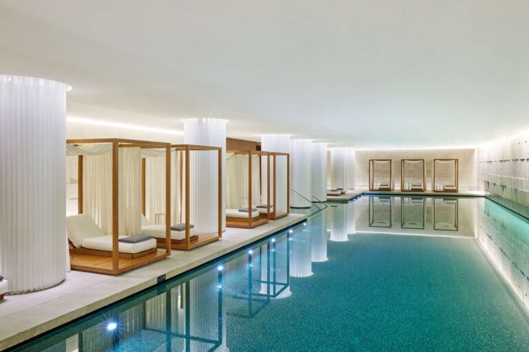 The Bulgari Spa pool at Bulgari Hotel London