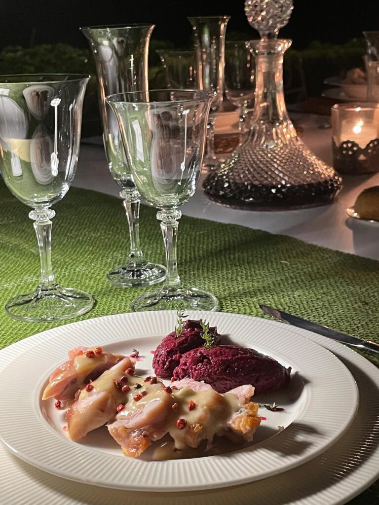 A plated course at a wedding dinner, Burlamacchi Villas