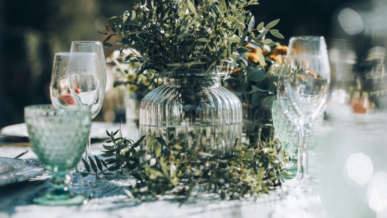 Flowers set for the wedding, Can Riera de la Pineda
