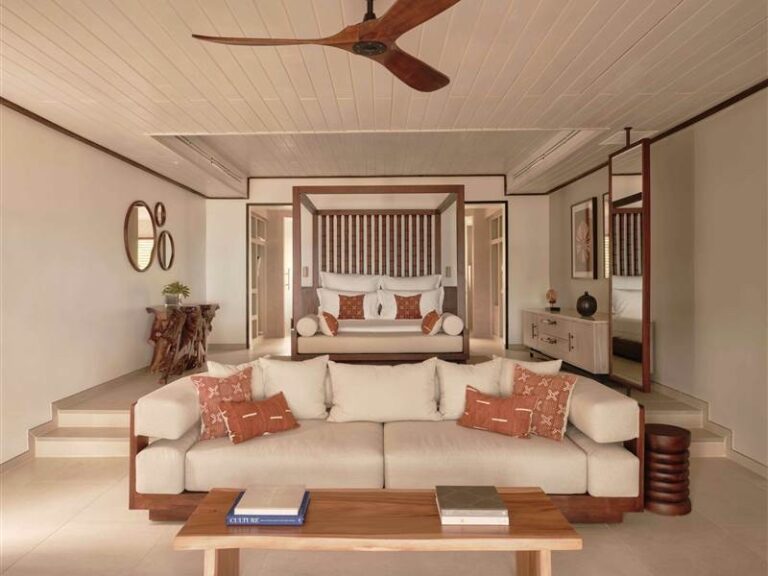 Ocean Suite living area (rendered image), Carlisle Bay Antigua
