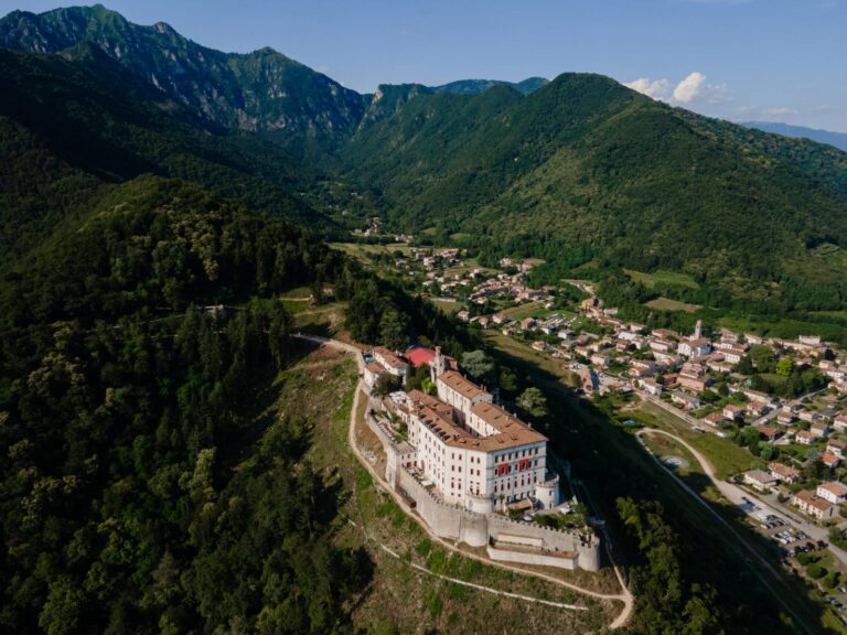 The castle and its hill from above, Castel Brando