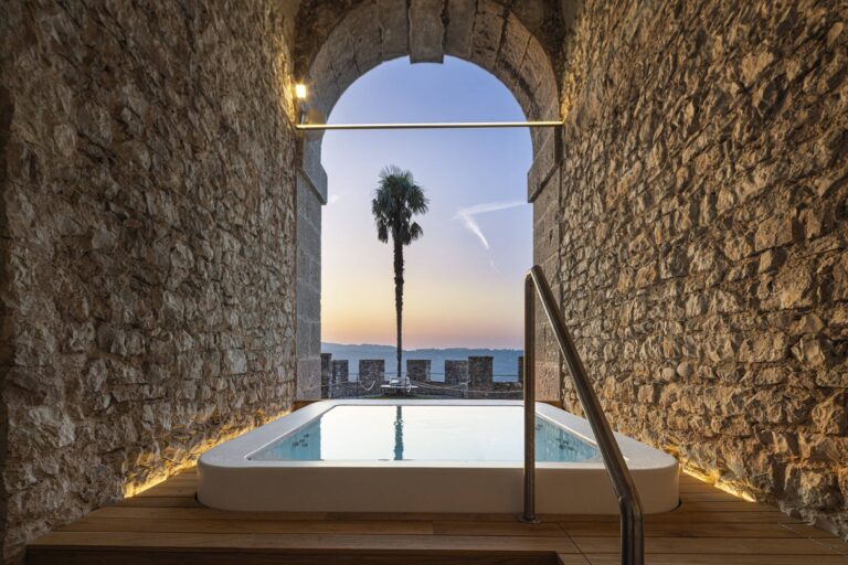 A jacuzzi in a stone arch, Castel Brando