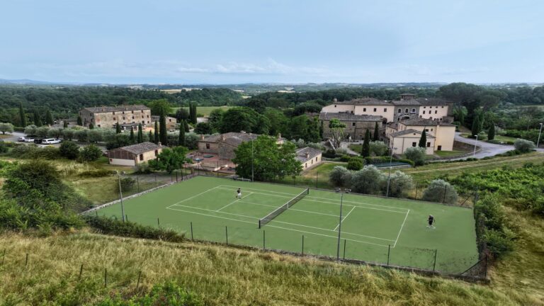 The tennis court, Castel Monastero