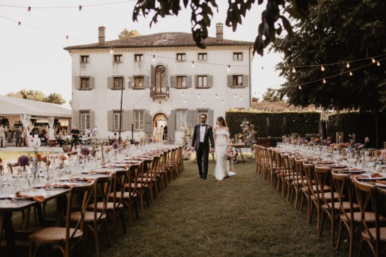 Dinner beneath the stars in the castle gardens, Castello Bevilacqua