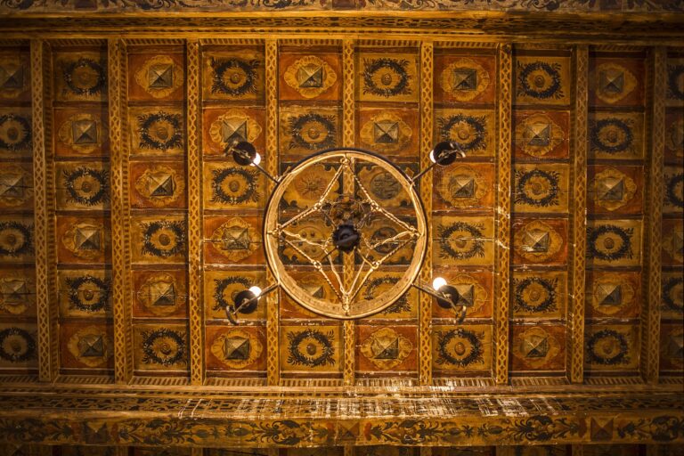 A painted coffered ceiling, Castello del Capitano delle Artiglierie