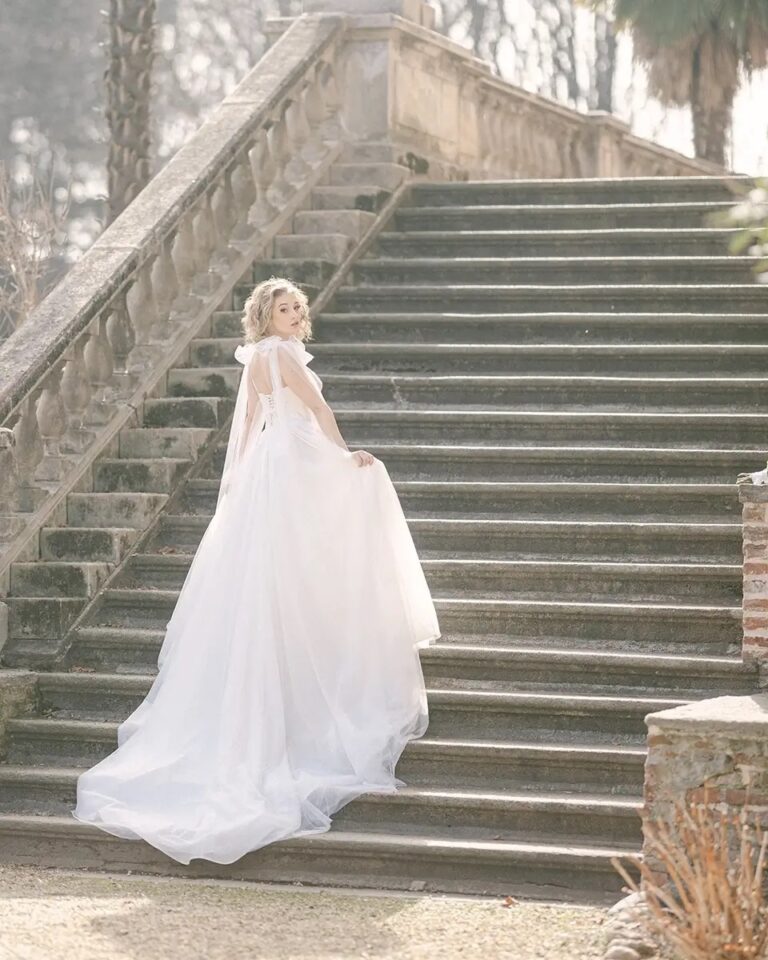 On the Grand Staircase, Castello di Collegno