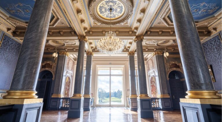 A Grand Reception Salon, Open to the Park, Château de Ferrières