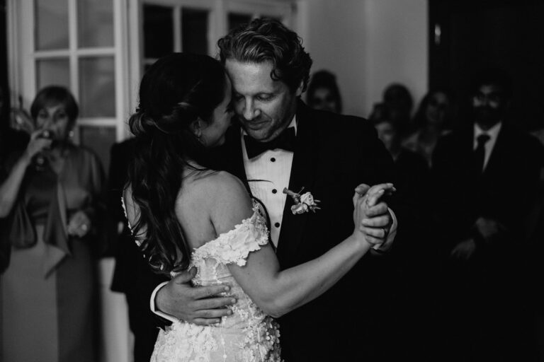 First dance in black and white with guests watching, Cherry On Top