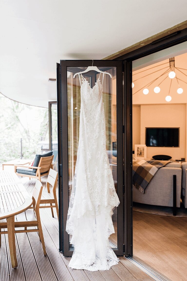 A confetti kiss on the grounds, Chewton Glen Hotel & Spa