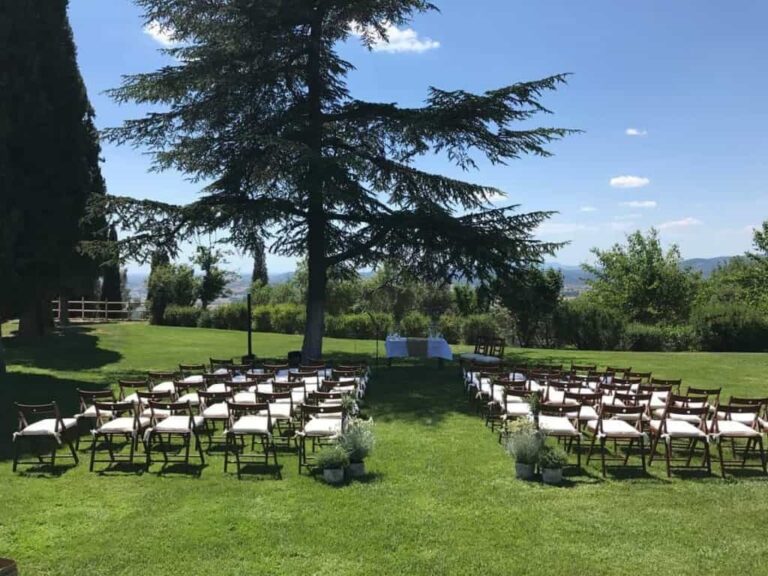 An Outdoor Ceremony on the Lawn, ColleMassari Hospitality
