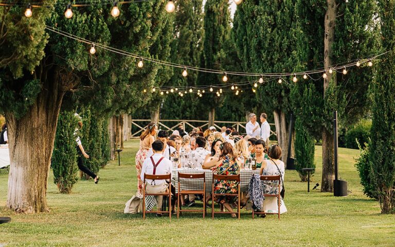A Wedding Dinner in the Gardens, ColleMassari Hospitality